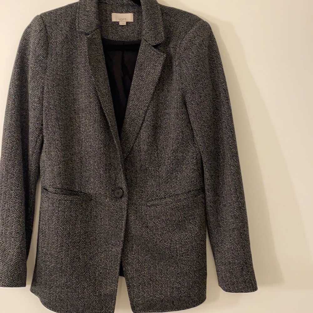 LOFT Black & White Blazer